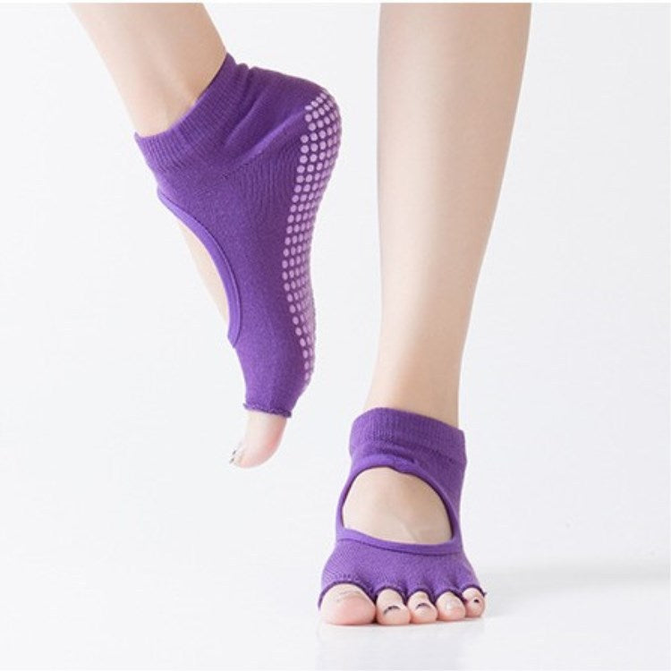 Manufacturers wholesale yoga socks five finger socks ladies exposed toe socks Yoga socks sports socks land socks dance socks alfamoba