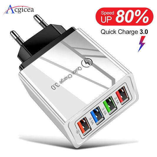 EU/US Plug USB Charger Quick Charge alfamoba