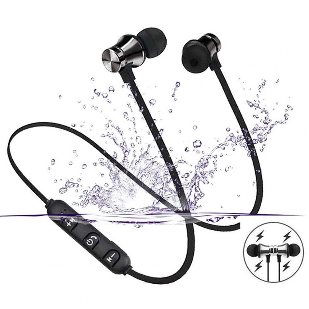 Magnetic Wireless Bluetooth Earphone Stereo Sports Waterproof Earbuds Wireless in-ear Headset with Mic alfamoba