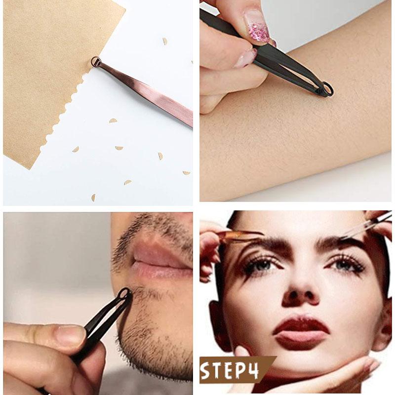 Universal Nose Hair Trimming Tweezers Stainless Steel Eyebrow Nose Hair Cut Manicure Facial Trimming Makeup Scissors alfamoba