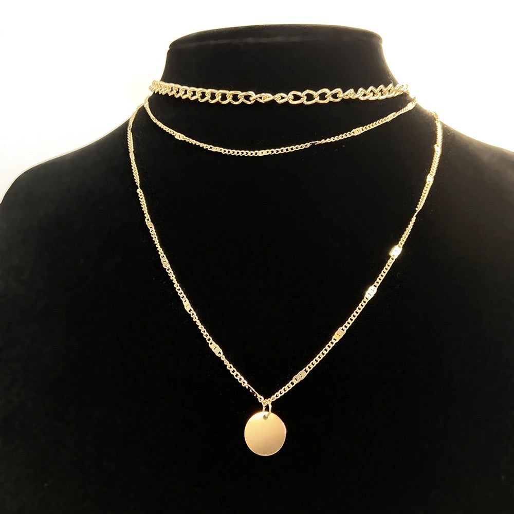 Vintage Necklace on Neck Gold Chain Women's Jewelry Layered Accessories for Girls Clothing Aesthetic Gifts Fashion Pendant 2021 alfamoba