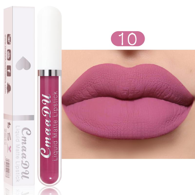 CmaaDu 18 Colors Long Lasting Lip Gloss Matte Velvet Liquid Lipstick Waterproof Moisturizing Lip Makeup Cosmetic TSLM1 alfamoba