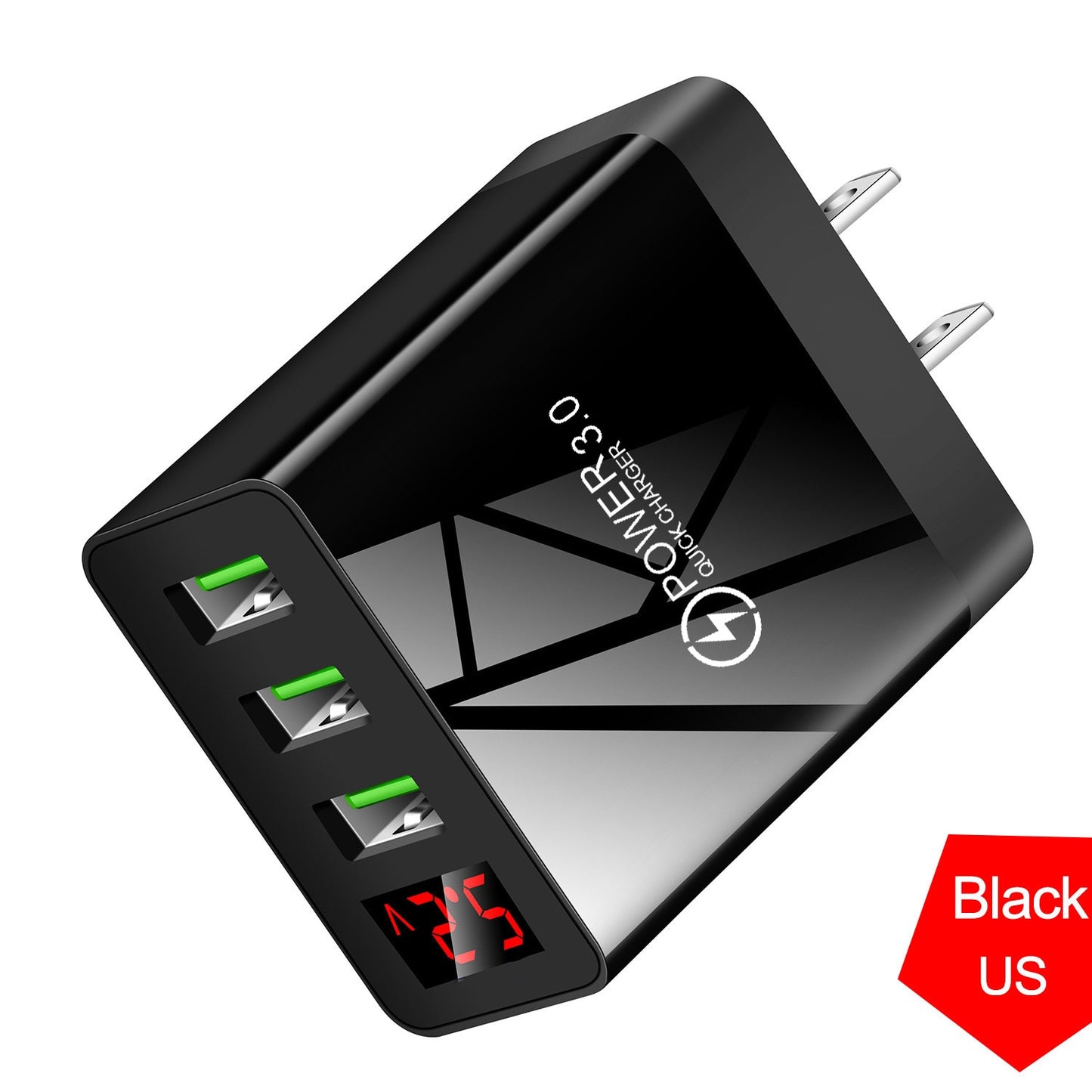 Quick charge 3.0 USB Charger for iPhone 12 pro 11 Xiaomi Samsung Huawei 5V 3A Digital Display Fast Charging Wall Phone Charger alfamoba