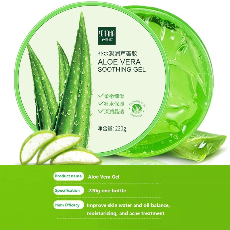 US Fast Shipping Aloe Vera Gel Natural Face Creams Moisturizer Acne Treatment Cream Sun Repair Cream Whitening Skin Care 220ML alfredo.barrella7