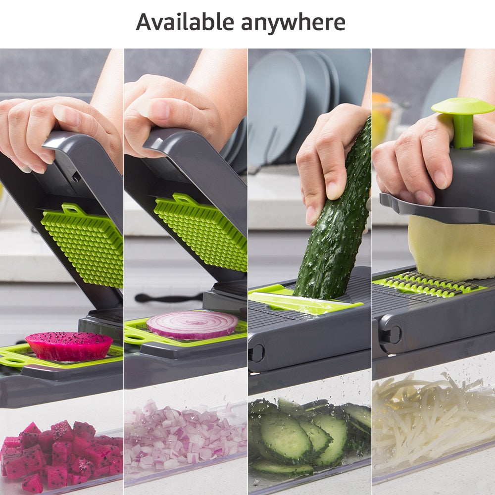 vegetable cutter multifunctional Slicer Fruit  Potato Peeler Carrot Grater Kitchen accessories basket vegetable slicer alfamoba