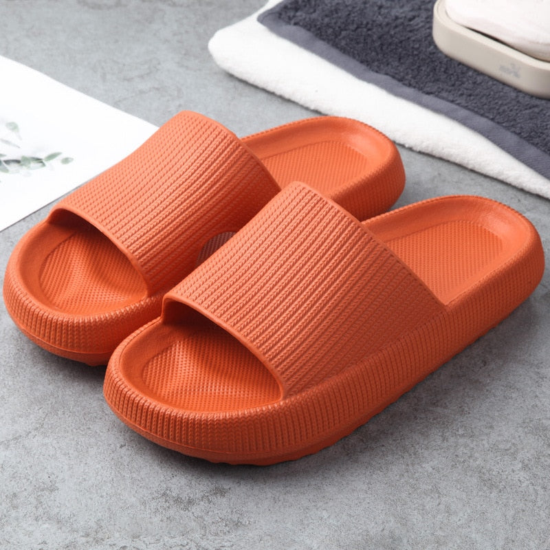 Women Thick Platform Slippers Summer Beach Eva Soft Sole Slide Sandals Leisure Men Ladies Indoor Bathroom Anti-slip Shoes alfamoba