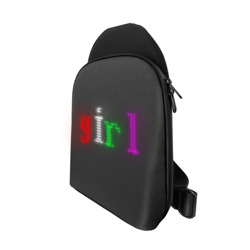 Newest Bluetooth Version Smart Pix LED Backpack For Women Men DIY Dynamic LED Messenger Bag Chest Sling Bag With Led Display alfamoba