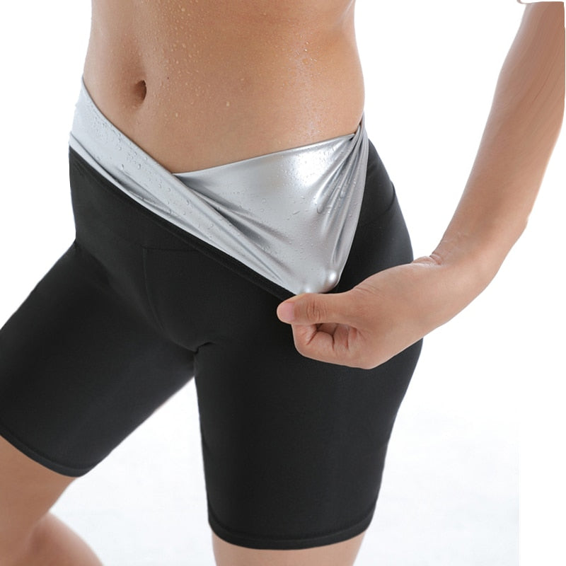 Women's Sauna Slimming Pants Gym Workout Hot Thermo Sweat Sauna Leggings Shapers Waist Trainer Tummy Control Fat Burning Pants alfamoba