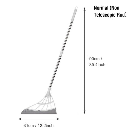 Rubber Broom Hand Push Sweeper Magic Broom Floor Wiper Squeegee for Floor Cleaning Floor Squeegee Sweeping Brush Pet Hair Broom alfamoba