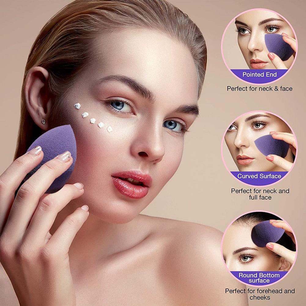 Sponge for Makeup Beauty Blender with Box Foundation Powder Blush Make up Tool Beauty Egg 1/4pc XISHOW Makeup Sponge Blender alfamoba