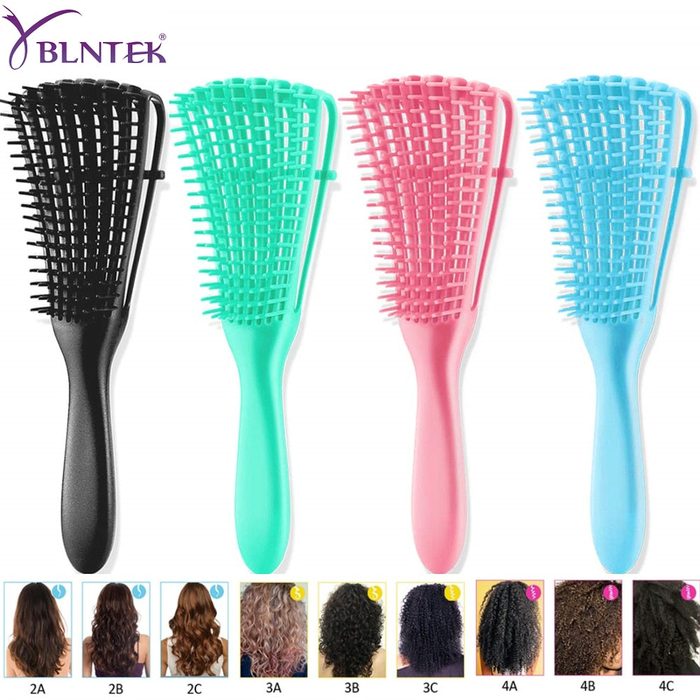 YBLNTEK Detangling Hair Brush Scalp Massage Hair Comb Detangling Brush for Curly Hair Brush Detangler Hairbrush Women Men Salon alfamoba