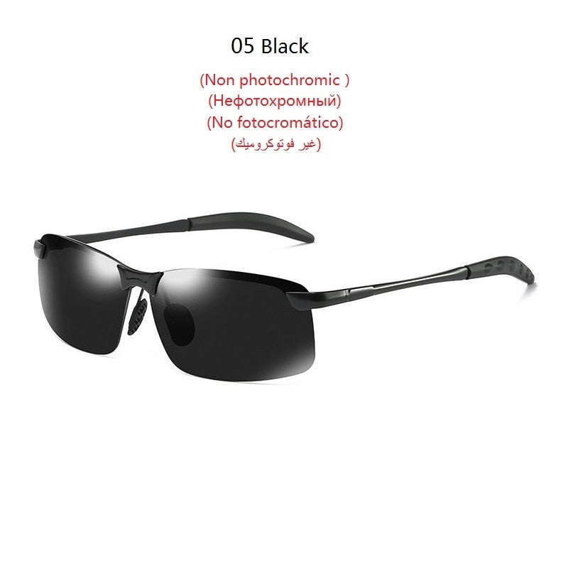 Photochromic Sunglasses Men Polarized Driving Chameleon Glasses Male Change Color Sun Glasses Day Night Vision Driver's Eyewear alfamoba