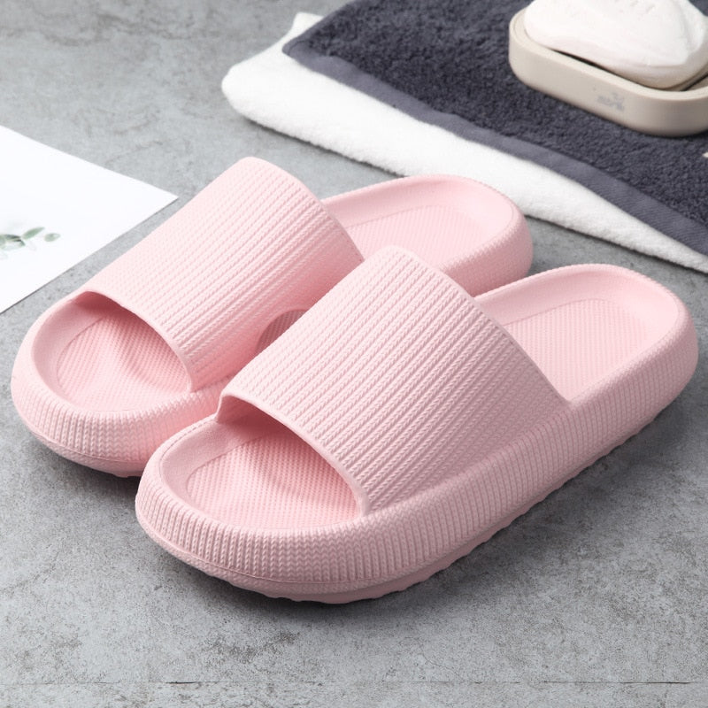 Women Thick Platform Slippers Summer Beach Eva Soft Sole Slide Sandals Leisure Men Ladies Indoor Bathroom Anti-slip Shoes alfamoba