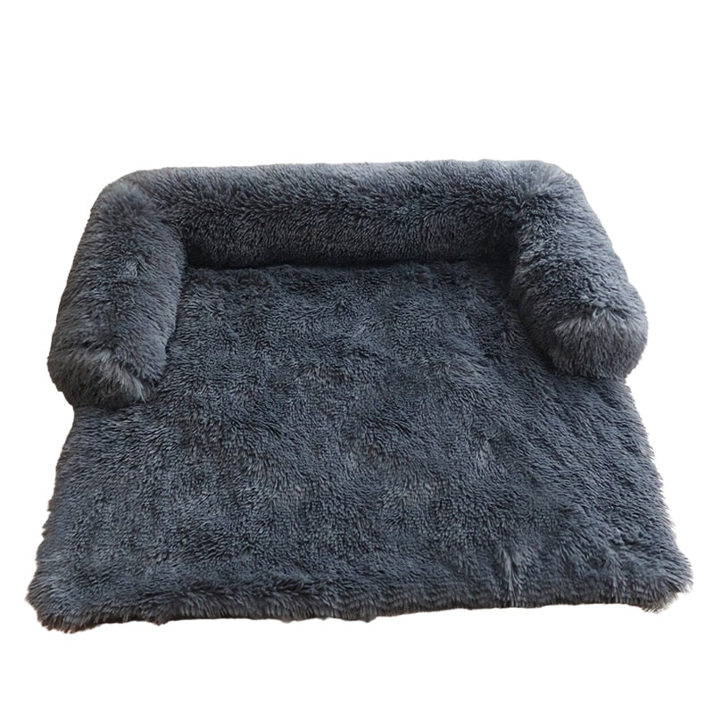 Removable Plush Pet Dog Bed Sofa for Large Dogs House Mat Kennel Winter Warm Cat Bed Pad Washable Dog Cushion Blanket Sofa Cover alfamoba