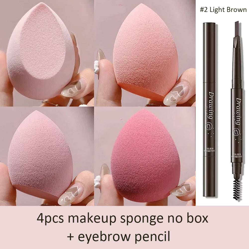 Sponge for Makeup Beauty Blender with Box Foundation Powder Blush Make up Tool Beauty Egg 1/4pc XISHOW Makeup Sponge Blender alfamoba