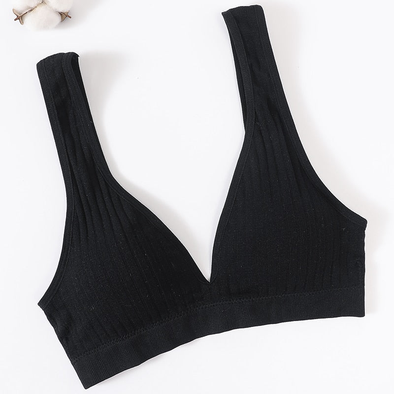 Seamless Bra Sports Bras For Women Plunge Bra Top Female Brassiere Deep V Sexy Women's Underwear Backless Bralette Lingerie alfamoba