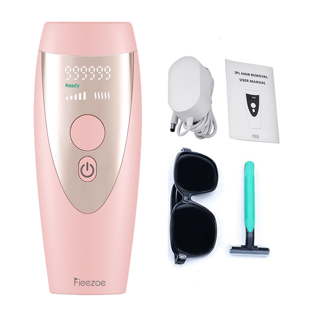 FIEEZOE IPL Laser Hair Removal Machine 999999 Flash Epilator For Women Permanent Photoepilator Painless Depiladora Facial alfamoba