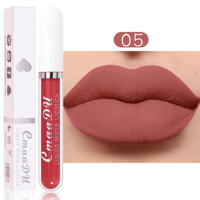 CmaaDu 18 Colors Long Lasting Lip Gloss Matte Velvet Liquid Lipstick Waterproof Moisturizing Lip Makeup Cosmetic TSLM1 alfamoba