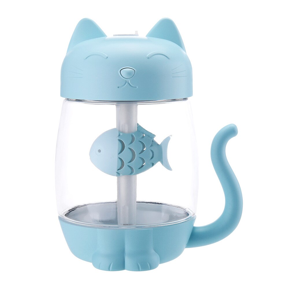 Three-in-one cat humidifier, colorful lights, cat Xiaoyu office desktop USB mini humidifier alfamoba