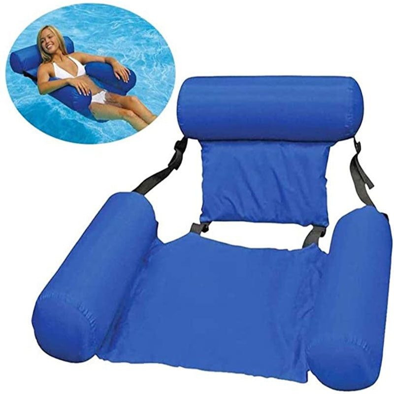 PVC Summer Inflatable Foldable Floating Row Swimming Pool Water Hammock Air Mattresses Bed Beach Water Sports Lounger Chair alfredo.barrella7