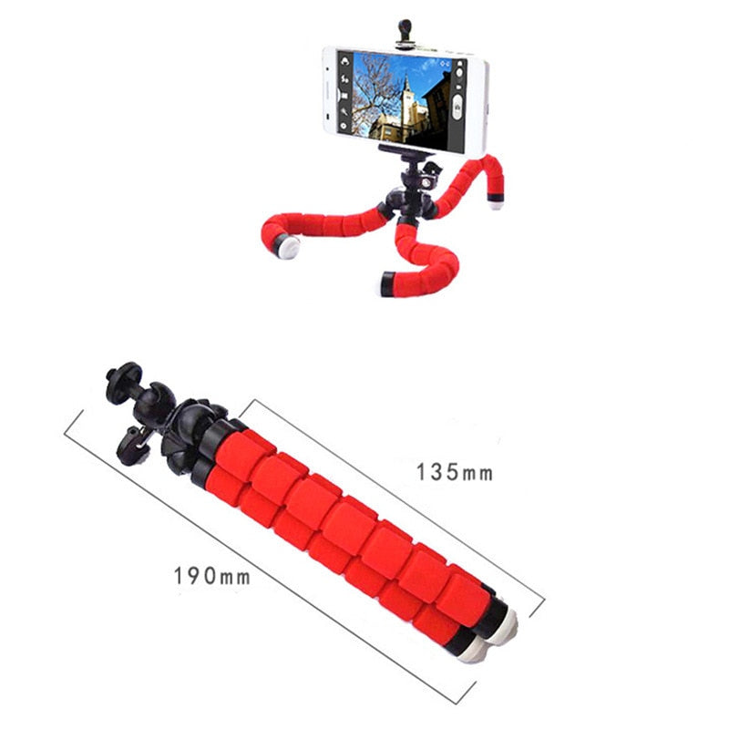 Tripod for Camera Mini Flexible Octopus Tripod for Xiaomi Huawei Phone Clip with Sponge Tripod Adjustable Cellphone Tripod alfamoba