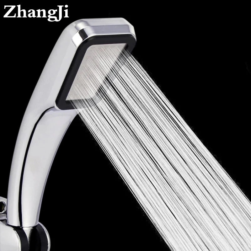 ZhangJi Hot Sale 300 Holes Shower Head Water Saving Flow With Chrome ABS Rain High Pressure spray Nozzle bathroom accessories alfredo.barrella7