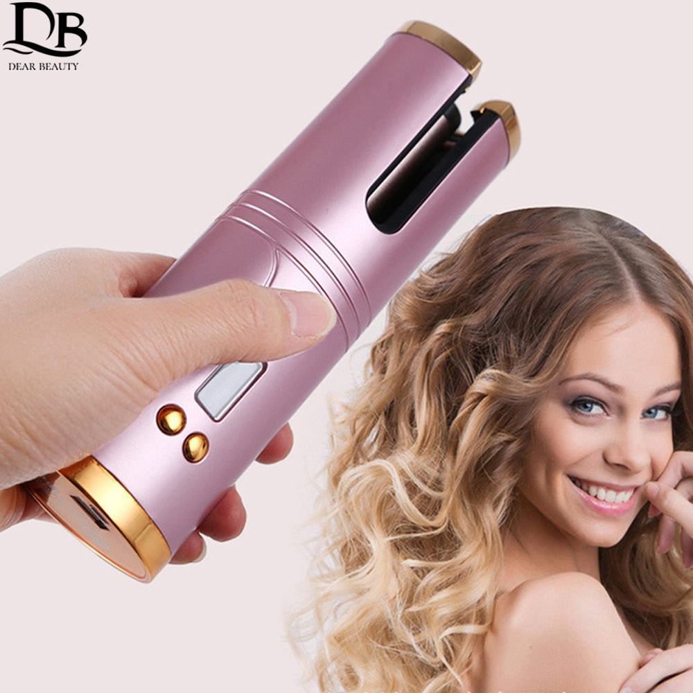 Cross-border Portable Automatic Hair Curler Smart Wireless Hair Comb Multi-purpose Lazy USB Electric Curling Iron Set alfamoba