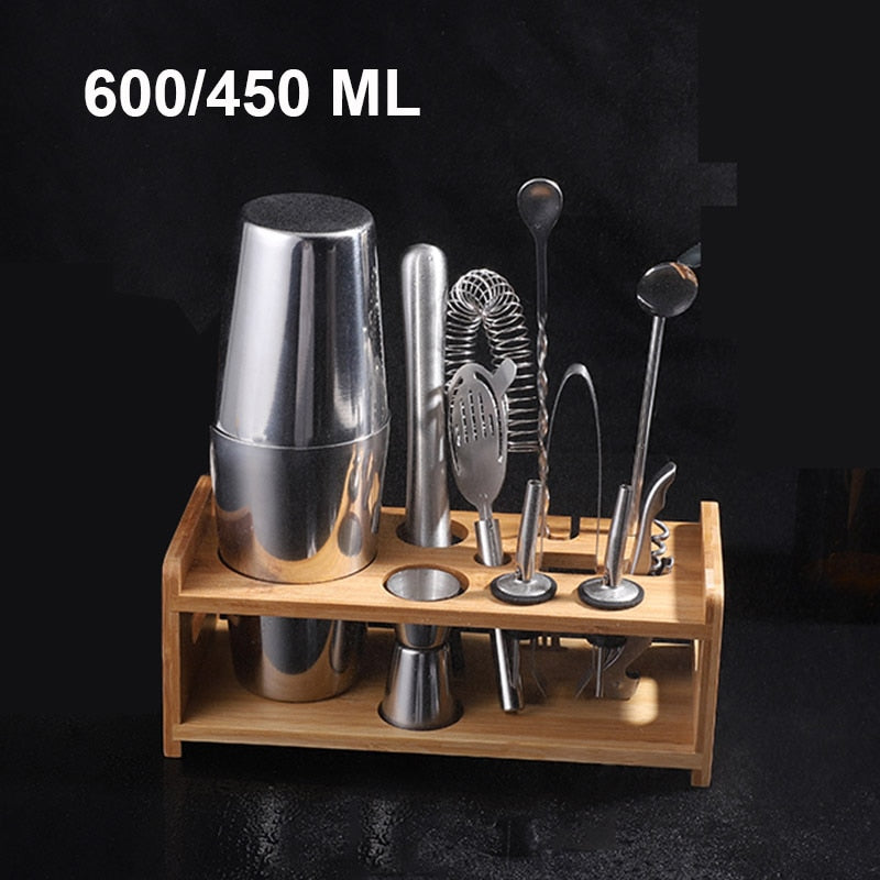 UPORS Stainless Steel Cocktail Shaker Mixer Wine Martini Boston Shaker For Bartender Drink Party Bar Tools 550ML/750ML alfamoba