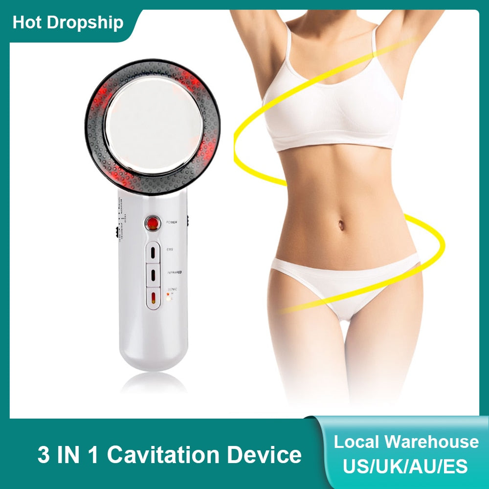 3 in 1 EMS Ultrasound Cavitation Device Electric Body Slimming Massager Fat Burner Infrared Therapy Ultrasonic Cavitation alfamoba