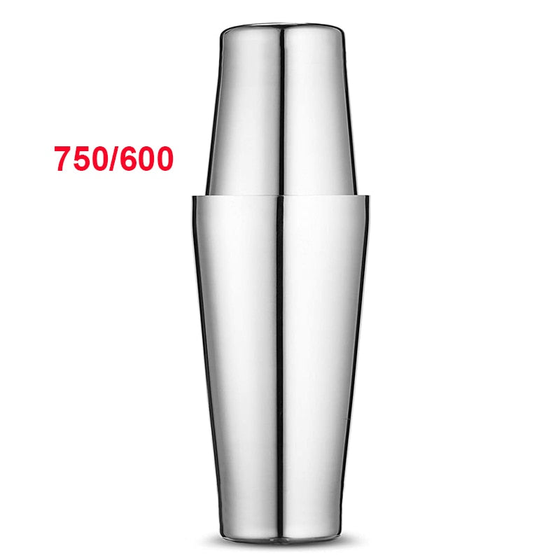 UPORS Stainless Steel Cocktail Shaker Mixer Wine Martini Boston Shaker For Bartender Drink Party Bar Tools 550ML/750ML alfamoba