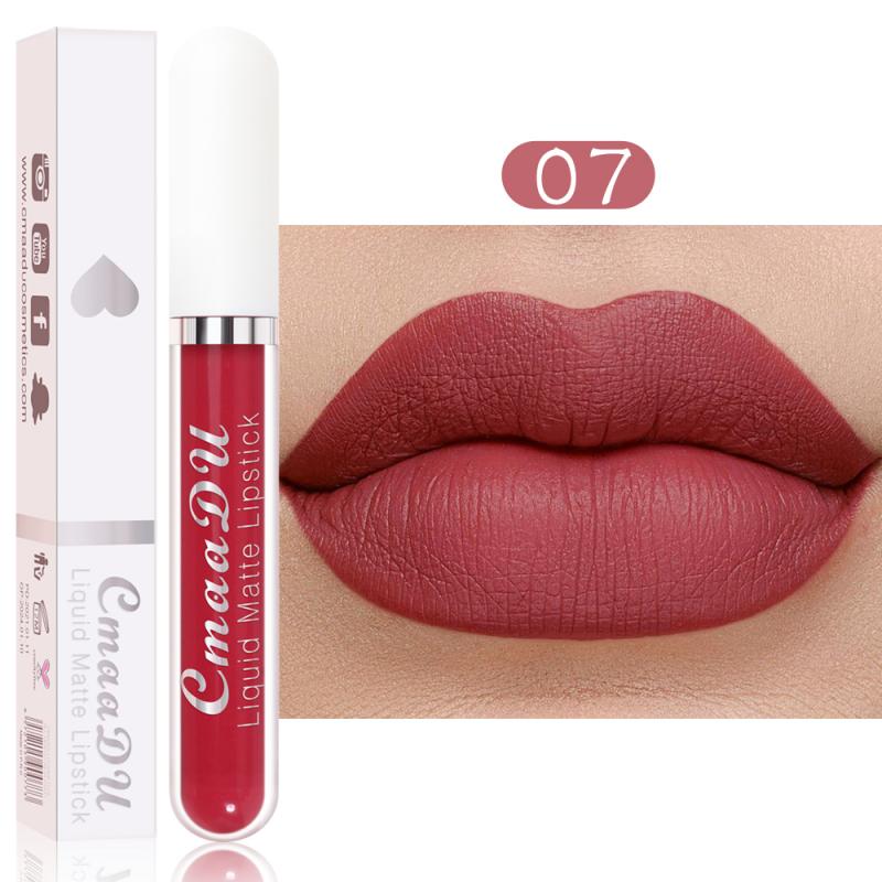 CmaaDu 18 Colors Long Lasting Lip Gloss Matte Velvet Liquid Lipstick Waterproof Moisturizing Lip Makeup Cosmetic TSLM1 alfamoba