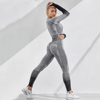 Women Sexy Push Up High Waist Leggings Gym Activewear Seamless Legging Knitting Workout Femme Jegging alfamoba