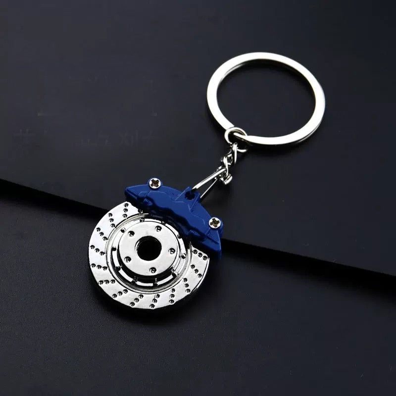 Creative gift car metal keychain turbo gear hub pendant brake disc shock absorber Pendant alfamoba