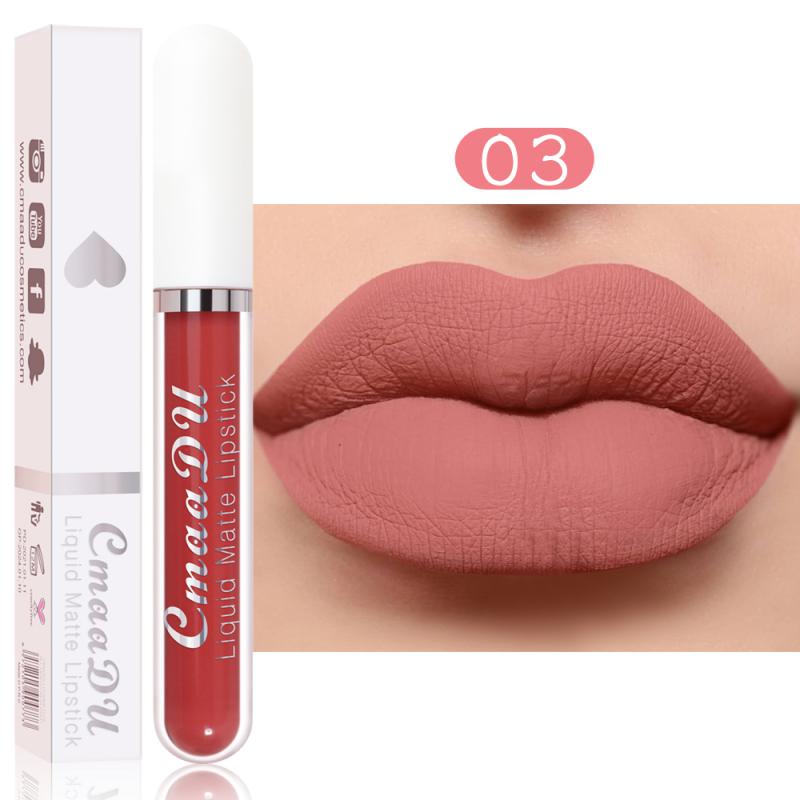 CmaaDu 18 Colors Long Lasting Lip Gloss Matte Velvet Liquid Lipstick Waterproof Moisturizing Lip Makeup Cosmetic TSLM1 alfamoba