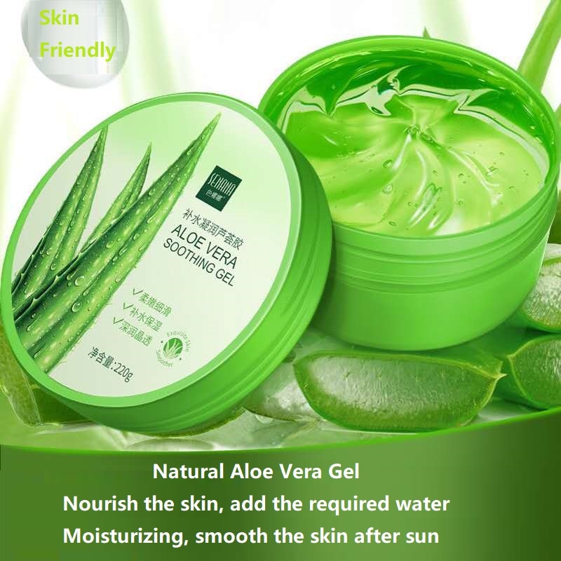 US Fast Shipping Aloe Vera Gel Natural Face Creams Moisturizer Acne Treatment Cream Sun Repair Cream Whitening Skin Care 220ML alfredo.barrella7