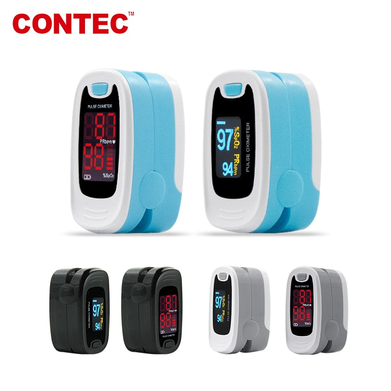 CONTEC  Fingertip Pulse Oximeter Blood Oxygen Saturation SPO2 Heart Rate Monitor Tonometer Household Digital Pulse Monitor alfamoba