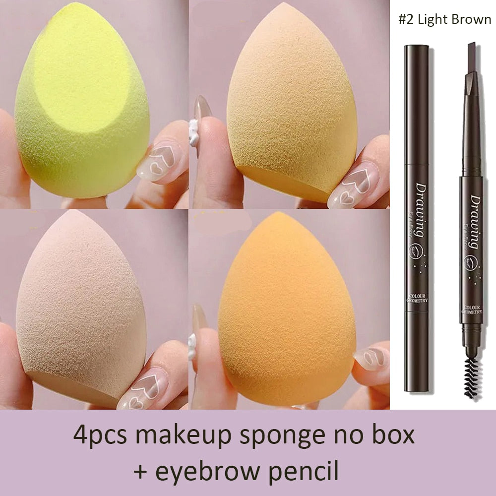 Sponge for Makeup Beauty Blender with Box Foundation Powder Blush Make up Tool Beauty Egg 1/4pc XISHOW Makeup Sponge Blender alfamoba