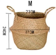 Seaweed Wicker Basket Rattan Hanging Flowerpot Flowerpot Dirty Clothes Dirty Clothes Basket Storage Basket   WF1015 alfamoba