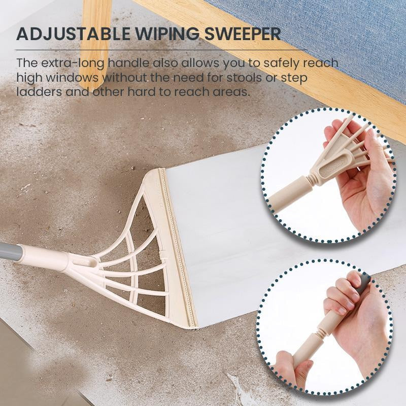 Rubber Broom Hand Push Sweeper Magic Broom Floor Wiper Squeegee for Floor Cleaning Floor Squeegee Sweeping Brush Pet Hair Broom alfamoba