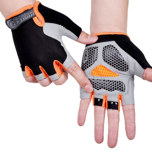 HOT Cycling Anti-slip Anti-sweat Men Women Half Finger Gloves Breathable Anti-shock Sports Gloves Bike Bicycle Glove alfamoba