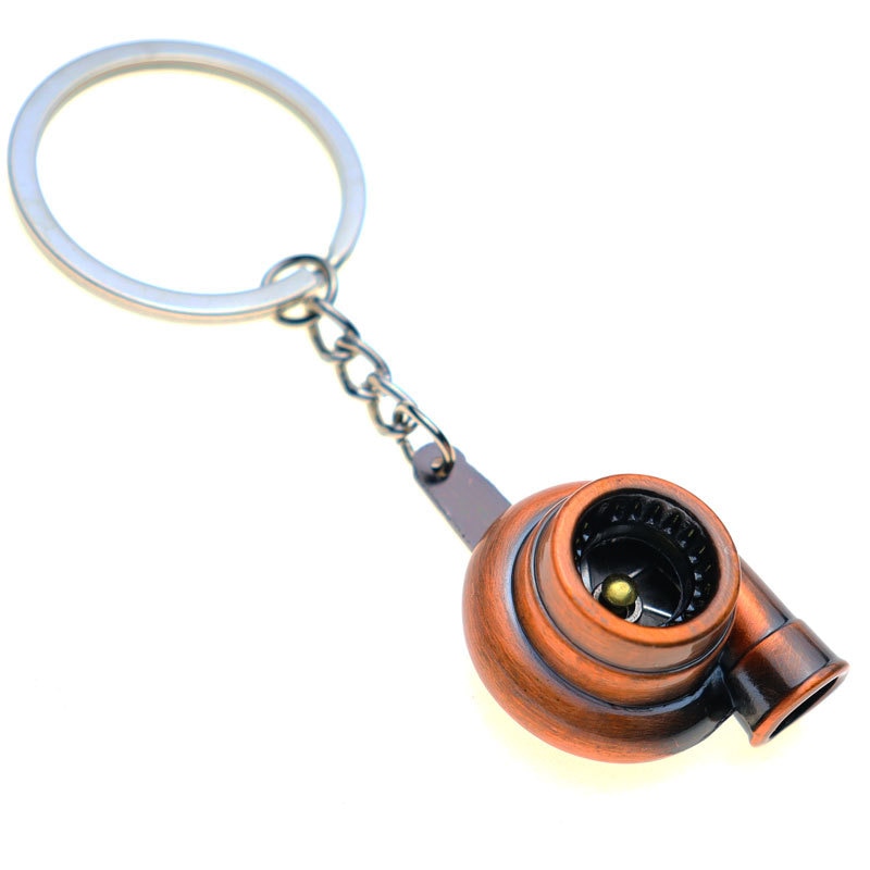 Creative gift car metal keychain turbo gear hub pendant brake disc shock absorber Pendant alfamoba