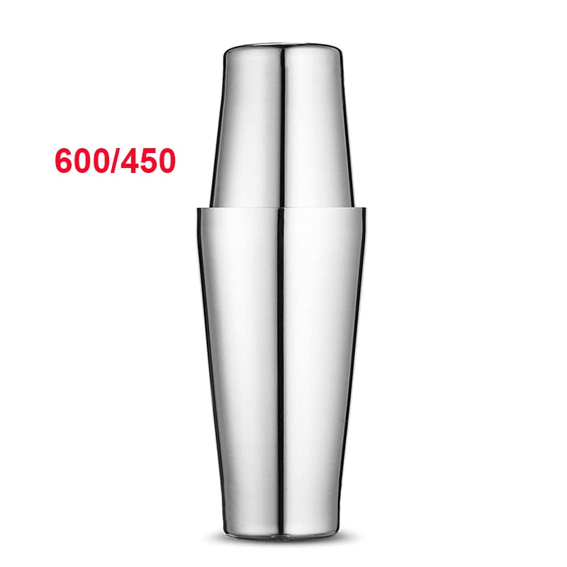 UPORS Stainless Steel Cocktail Shaker Mixer Wine Martini Boston Shaker For Bartender Drink Party Bar Tools 550ML/750ML alfamoba