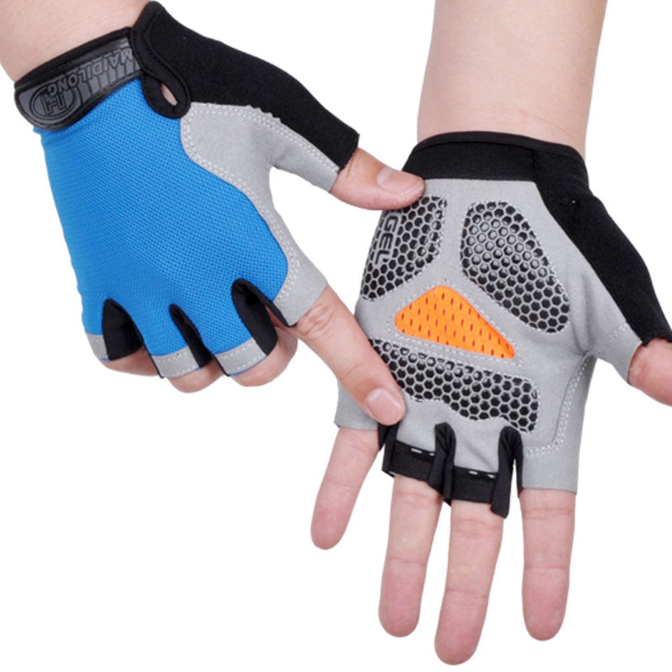 HOT Cycling Anti-slip Anti-sweat Men Women Half Finger Gloves Breathable Anti-shock Sports Gloves Bike Bicycle Glove alfamoba