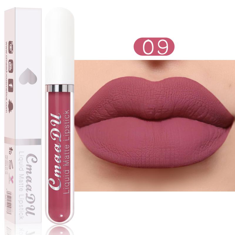 CmaaDu 18 Colors Long Lasting Lip Gloss Matte Velvet Liquid Lipstick Waterproof Moisturizing Lip Makeup Cosmetic TSLM1 alfamoba