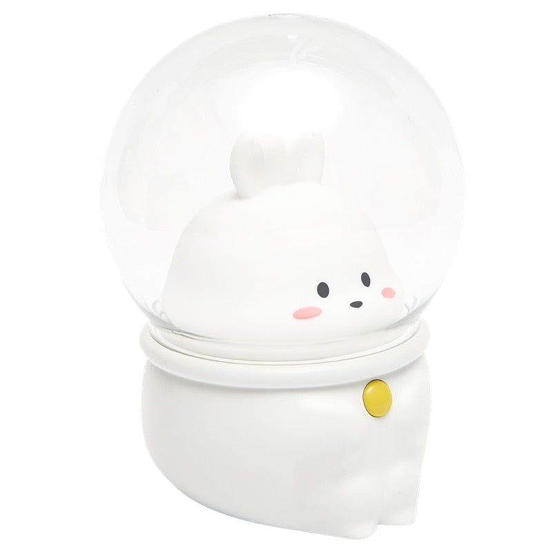 LED Night Light Space Capsule Cute Cat Rabbit Lamp kawaii For Kid Baby Children Bedroom Bedside Decor Light Soft Warm Gift Lamps alfamoba