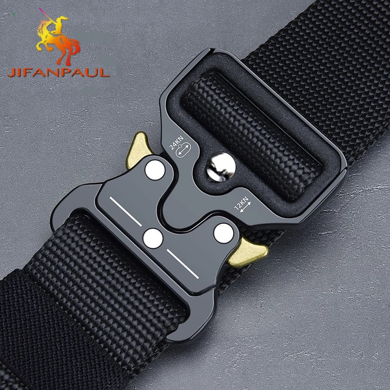 Men's Belt Army Outdoor Hunting Tactical Multi Function Combat Survival High Quality Marine Corps Canvas For Nylon Male Luxury alfamoba