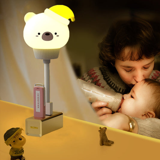 LED Chlidren USB Night Light Cute Cartoon Night Lamp Bear Remote Control for Baby Kid Bedroom Decor Bedside Lamp Christmas Gift alfamoba