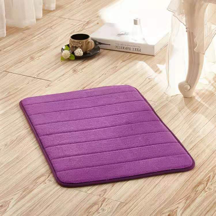 Home Bath Mat Coral Fleece Bathroom Carpet Water Absorption Non-slip Memory Foam Absorbent Washable Rug Toilet Floor Mat alfamoba