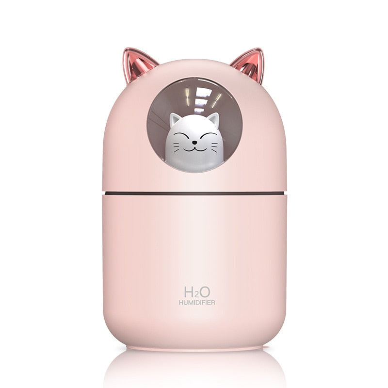 DADAWINDY Portable 300ml Electric Air Humidifier Aroma Oil Diffuser USB Cool Mist Sprayer with Colorful Night Light for Home Car alfamoba