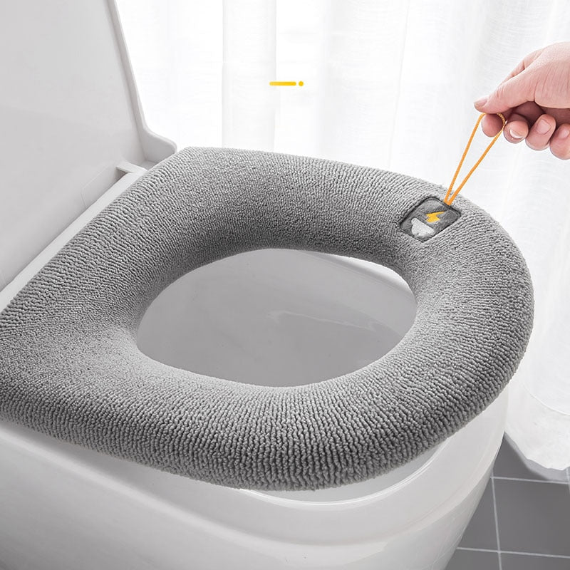 British Plug Toilet Seat Home Winter Thickened Fleece Heating Pad Winter Fleece-Lined Four Seasons Universal Waterproof Toilet alfamoba